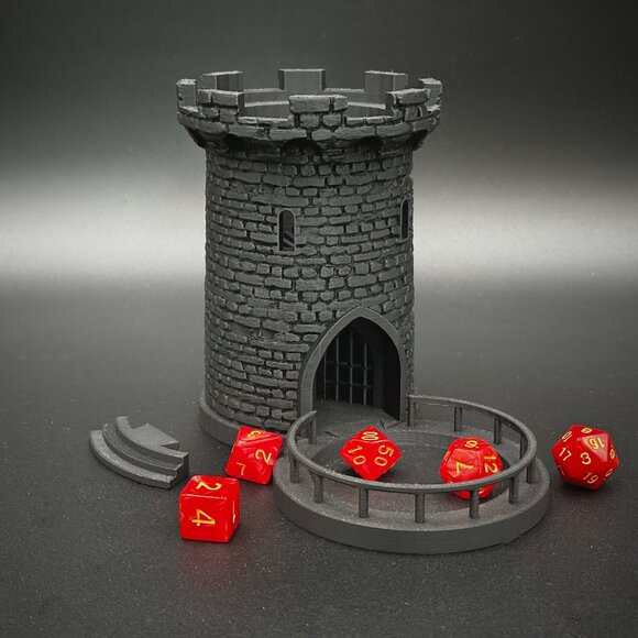 5" Lighted Dice Tower and Tray for Dungeons and Dragons, DnD, RPG - Picture 2 of 11